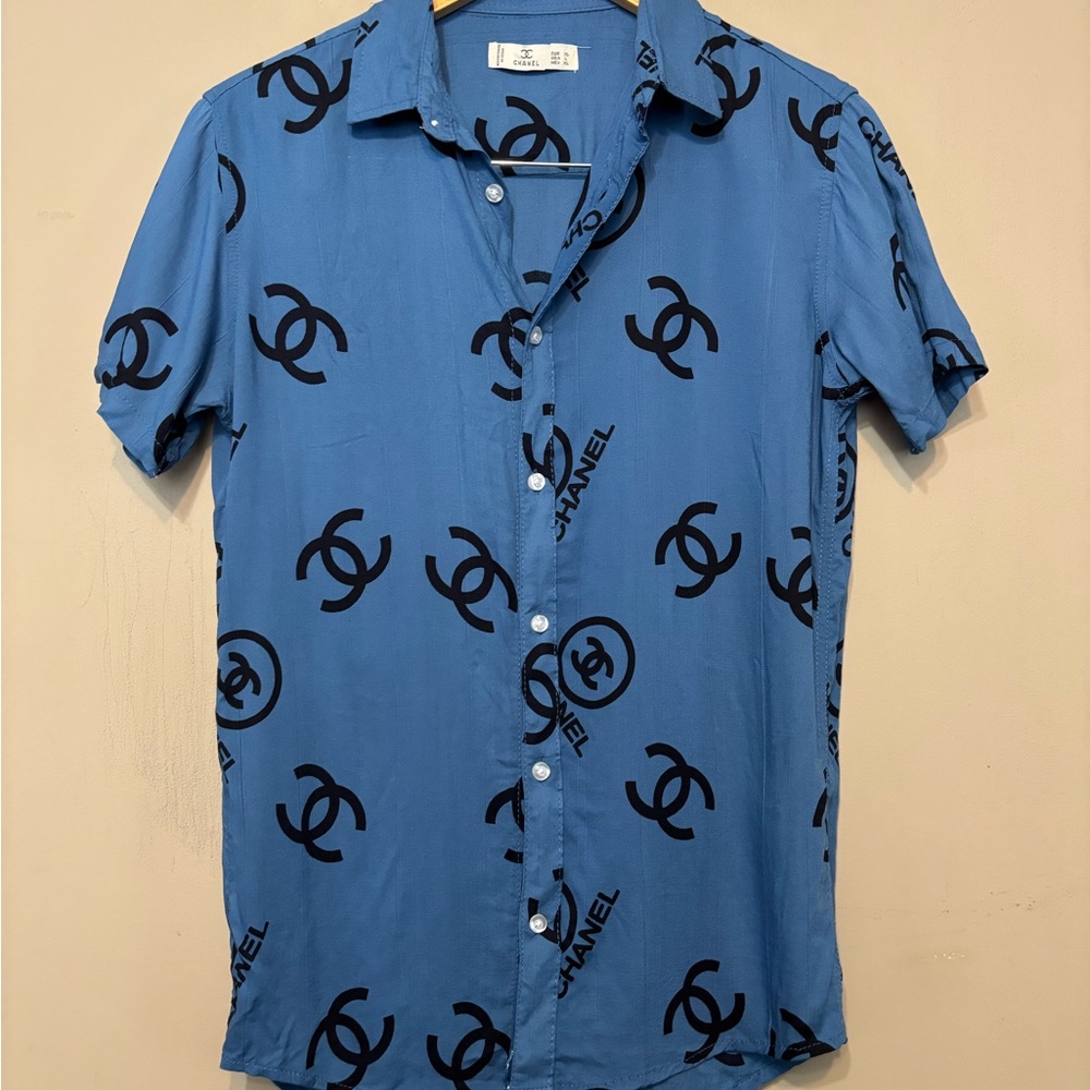 Fun Fashion Linen Button Down Short Sleeve Shirt